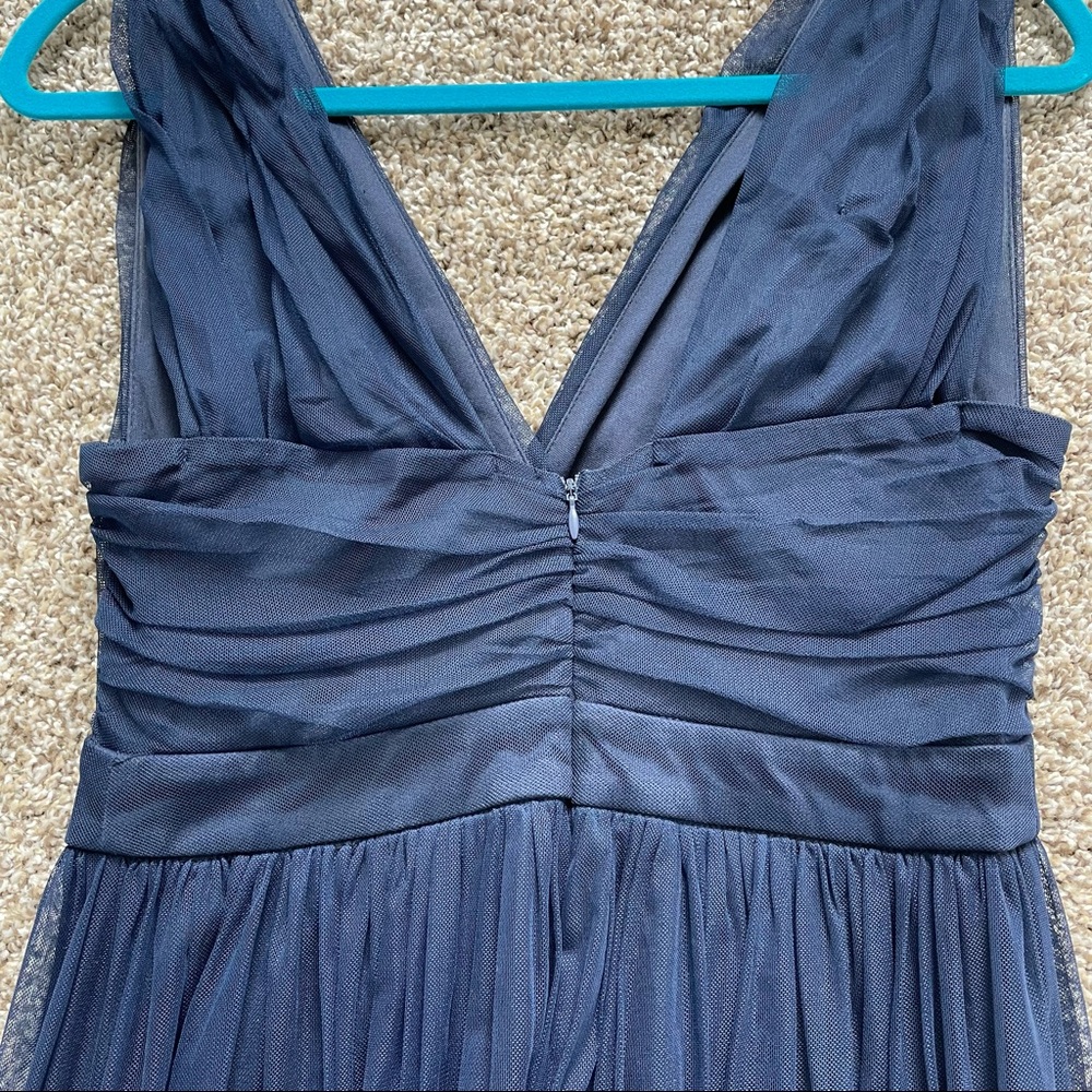 Lulus Romantic Moment Navy Blue Mesh Maxi Dress - Picture 8 of 10